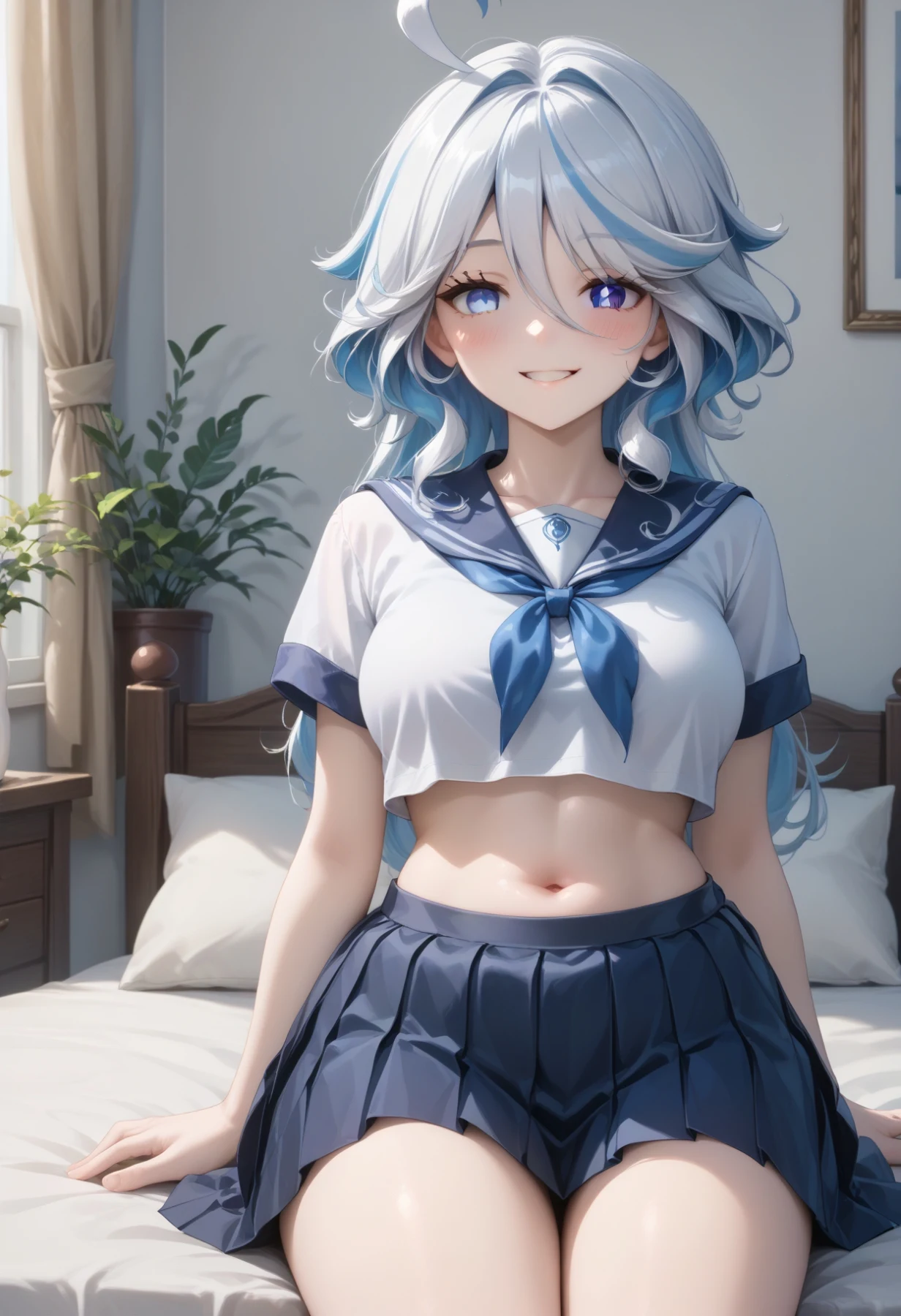 Furina // Request // School Uniform Hentai by rine_ai - Uncensored - Hentai Image 1