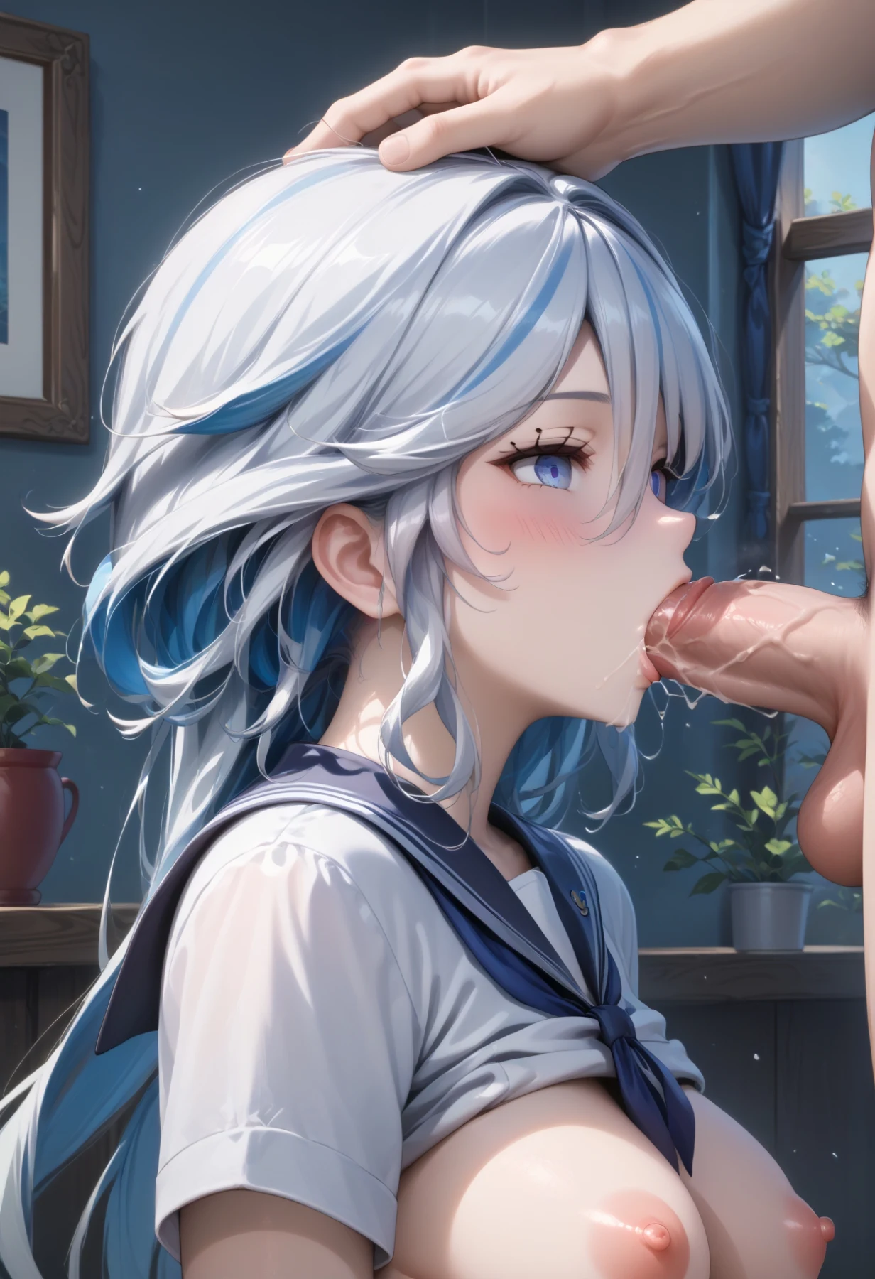 Furina // Request // School Uniform Hentai by rine_ai - Uncensored - Hentai Image 22