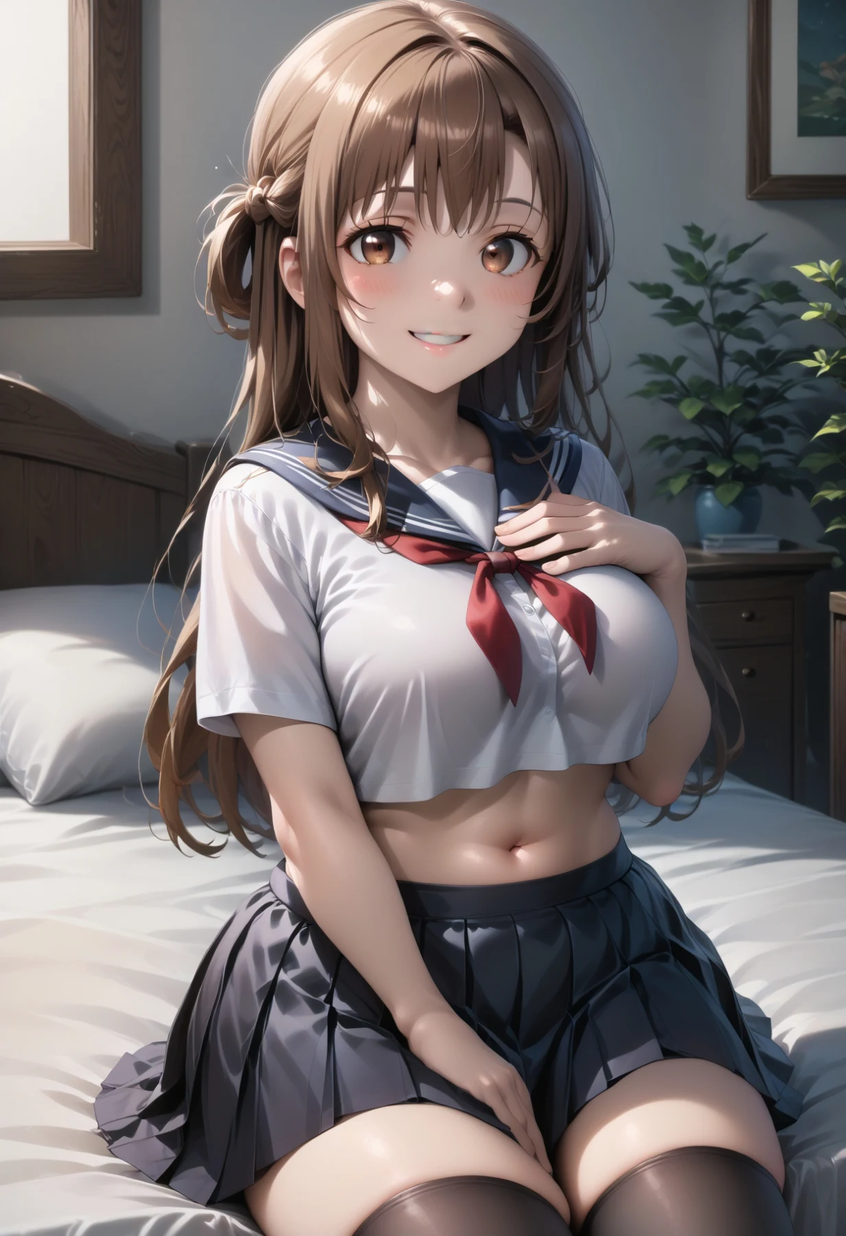 Yuuki Asuna // Poll results // School Uniform Hentai by rine_ai - Uncensored - Hentai Image 1