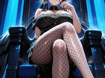 Albedo Black Dress | Overlord REQUEST Sex by LewdCreationAI