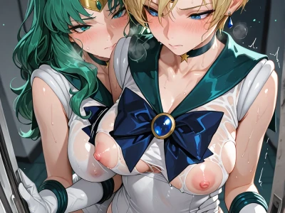 sailor uranus and Sailor Neptune 600 pics Sex by KALA AI NSFW