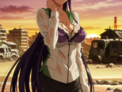 Saeko x Rei x Marikawa I Highschool of the dead Sex by Ragnarock