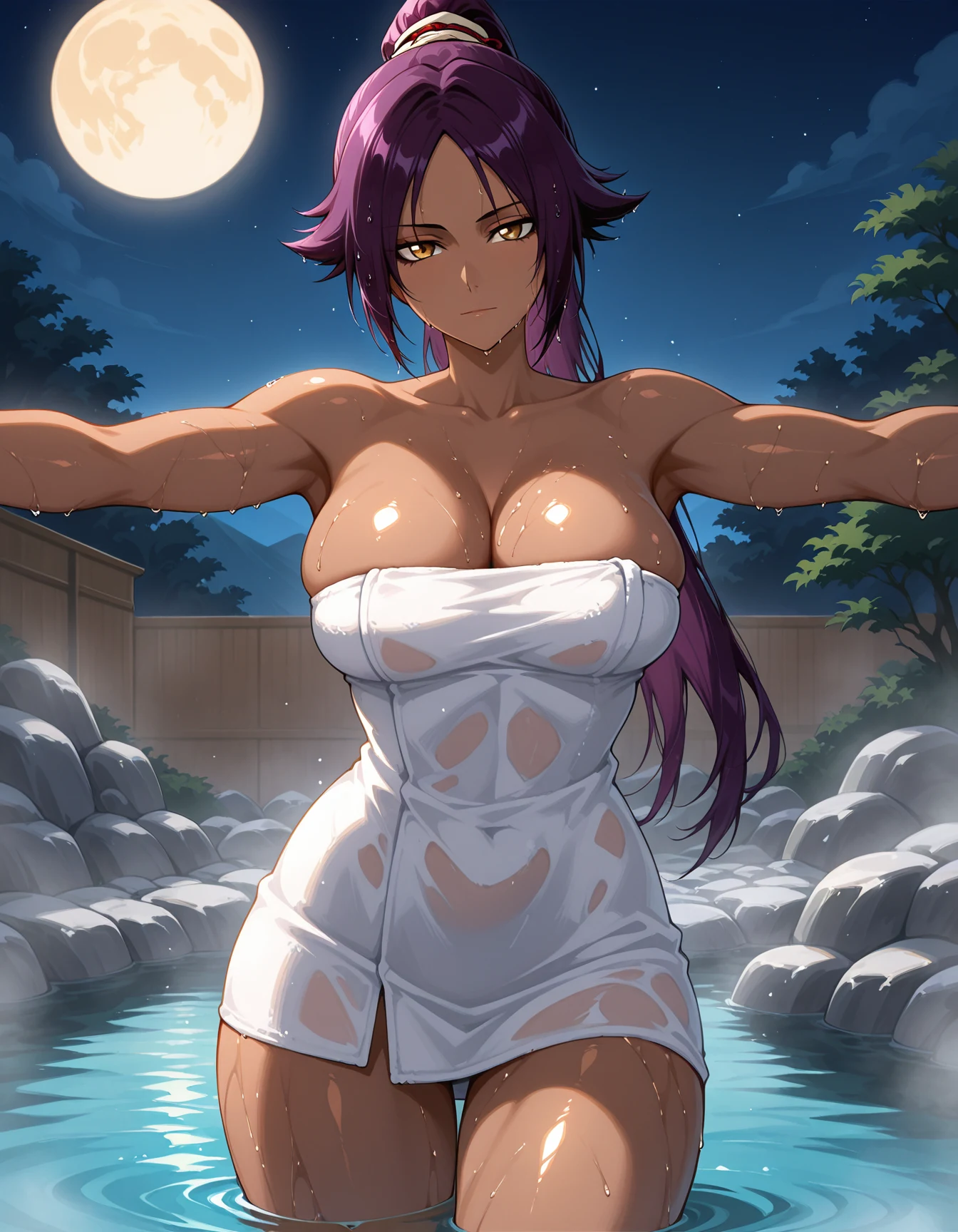 Yoruichi in onsen Hentai by edosynf - Uncensored - Hentai Image 7