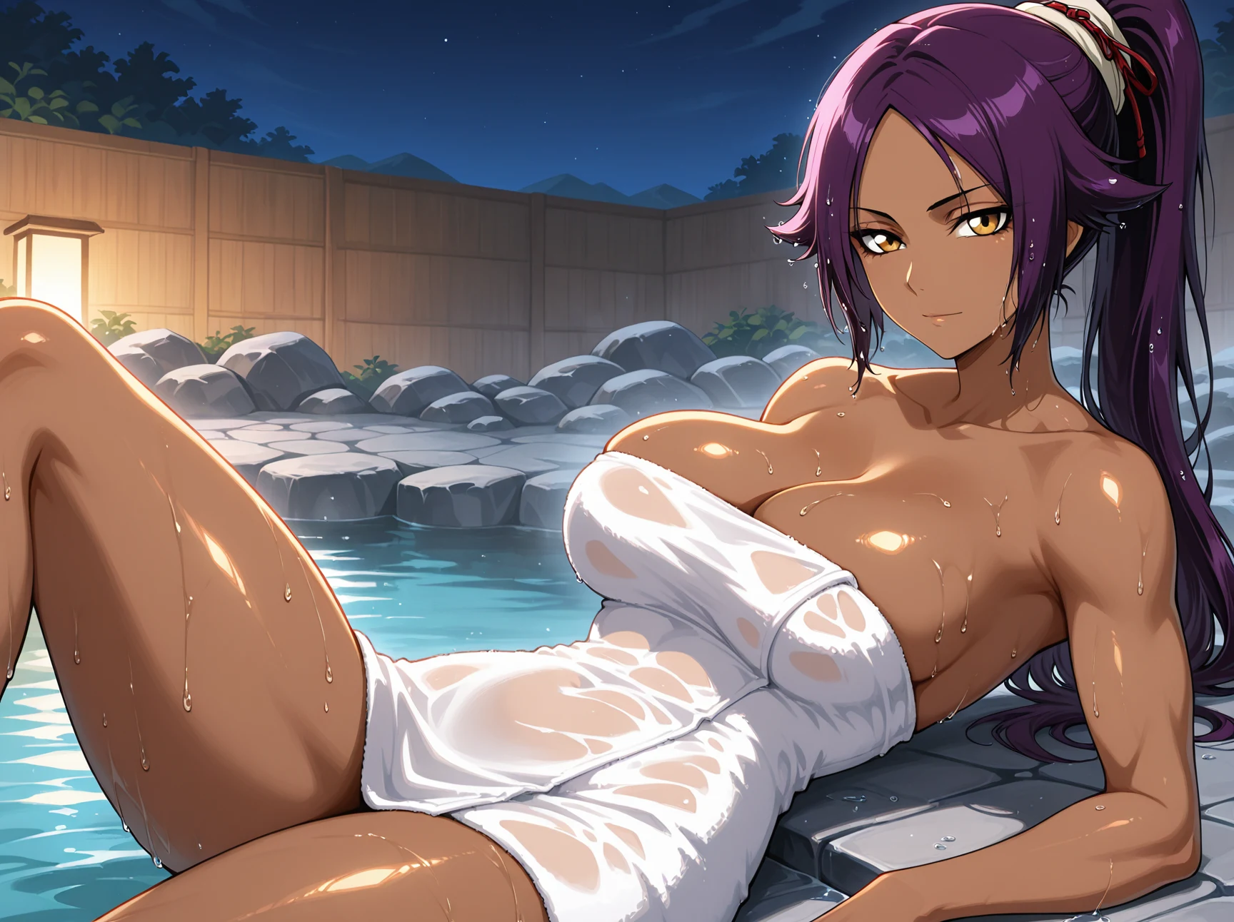 Yoruichi in onsen Hentai by edosynf - Uncensored - Hentai Image 12