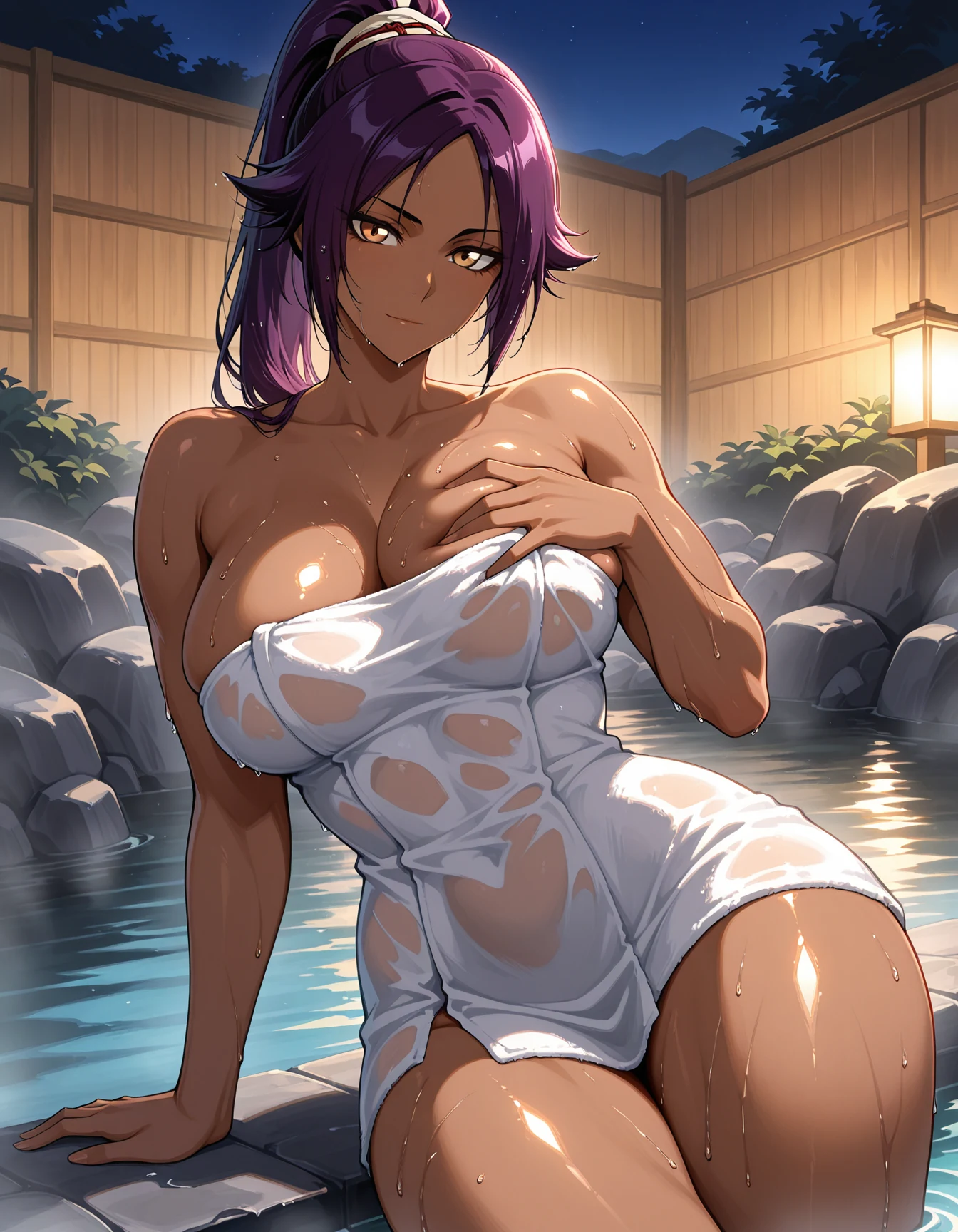 Yoruichi in onsen Hentai by edosynf - Uncensored - Hentai Image 21