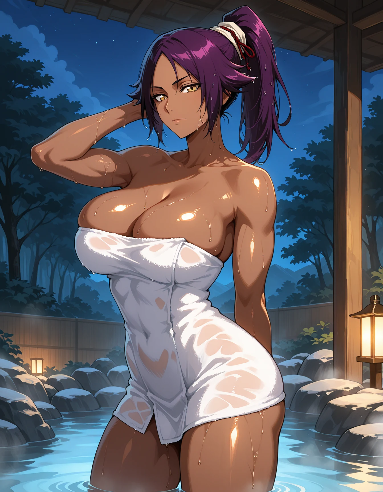 Yoruichi in onsen Hentai by edosynf - Uncensored - Hentai Image 29