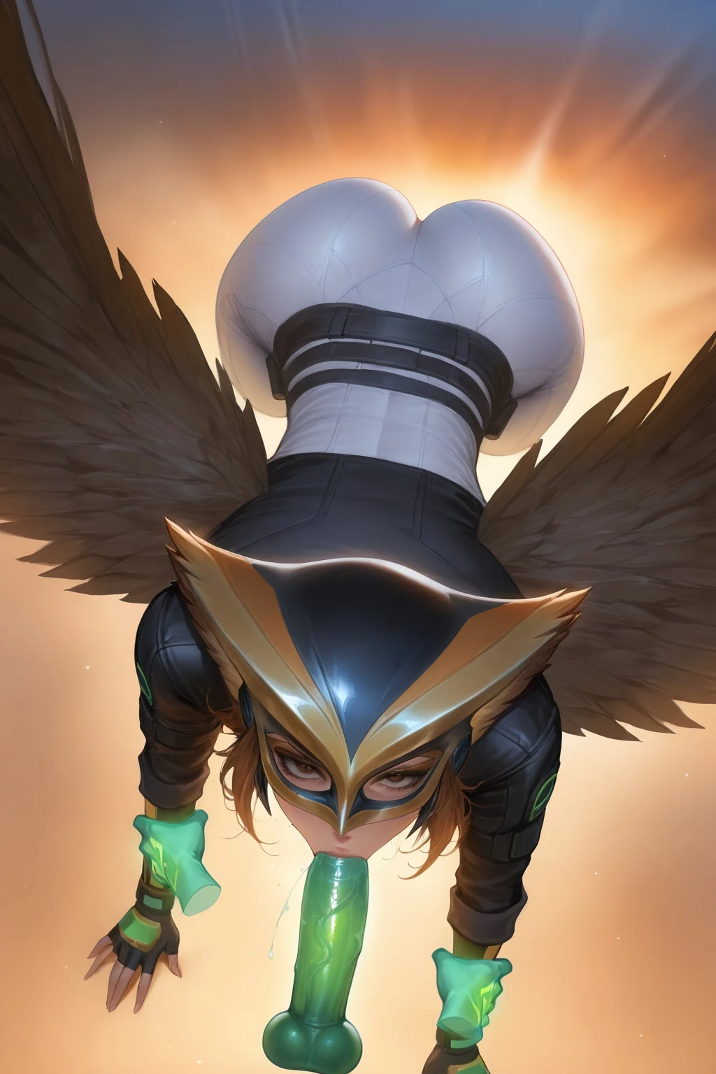 Hawkgirl + Green Lantern Hentai by Penguih AI Art - Uncensored - Hentai Image 98