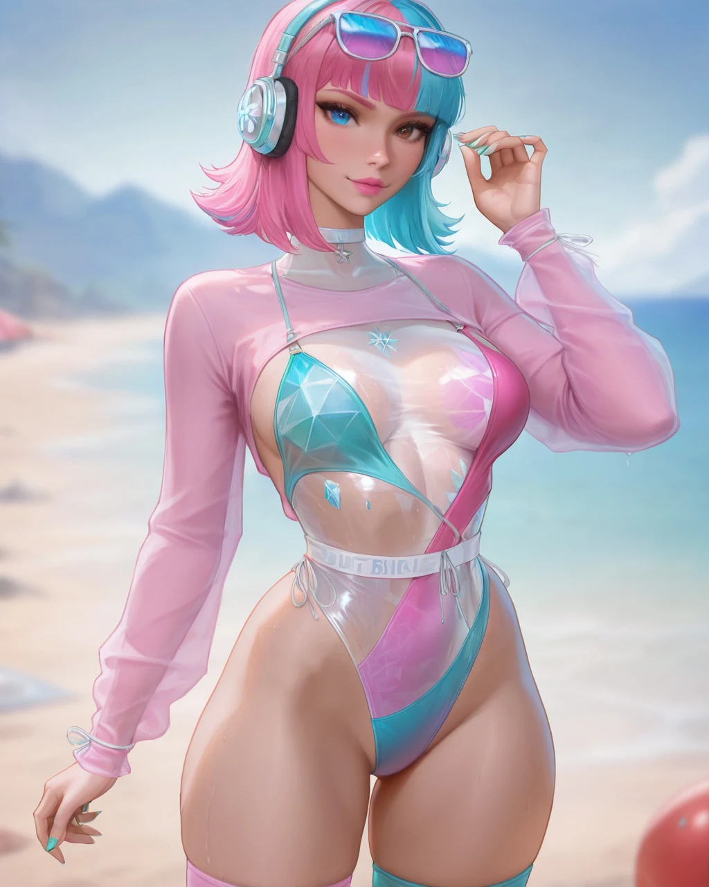 Luna Snow - Cool Summer Hentai by Penguih AI Art - Uncensored - Hentai Image 77