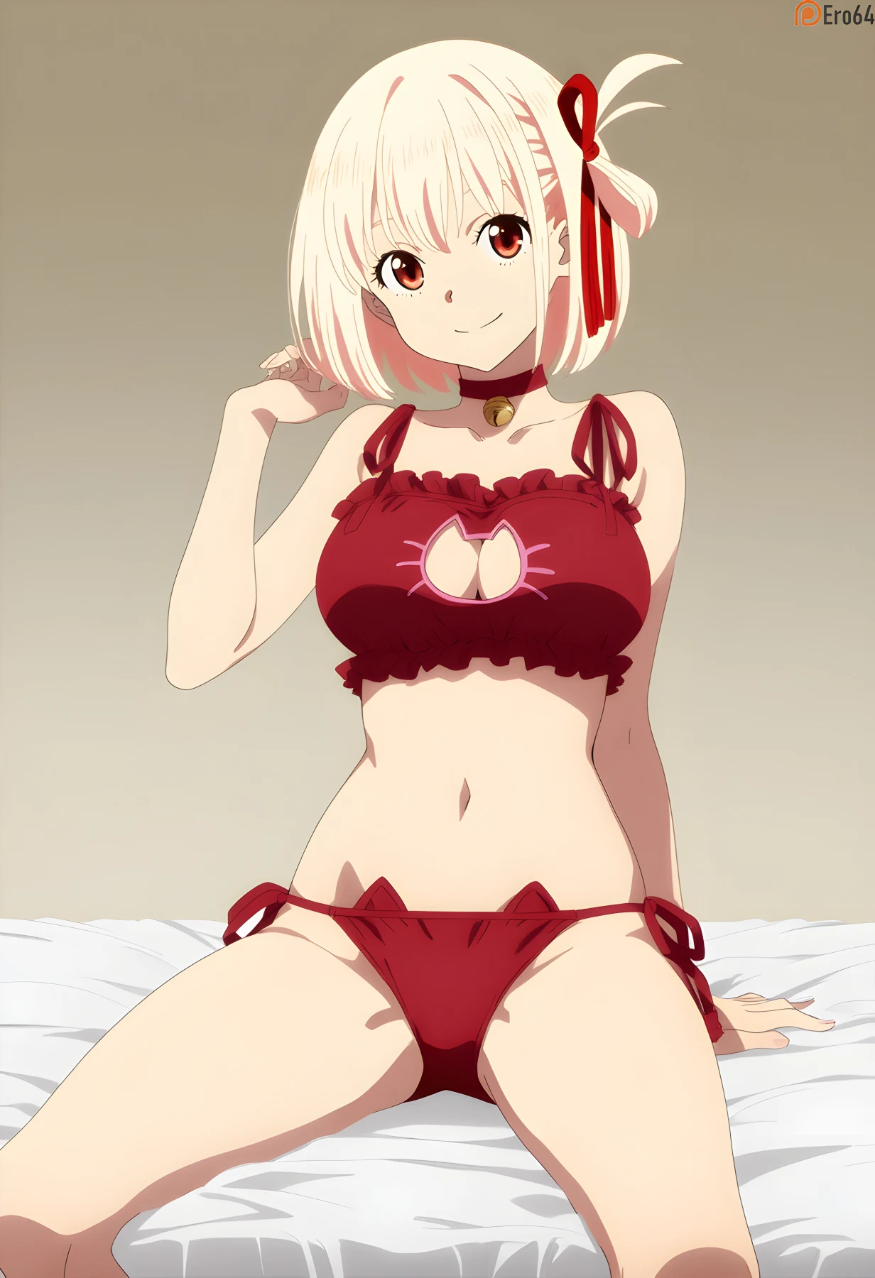 Nishikigi Chisato - Cat Lingerie Hentai by Ero64 - Uncensored - Hentai Image 1