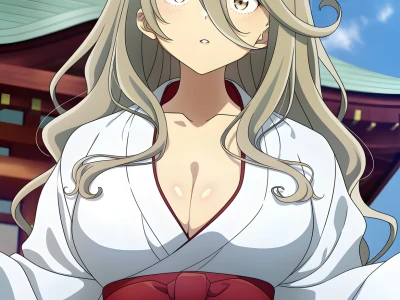 Yumeko Shikiya - Miko Sex by Ero64