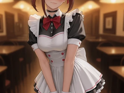 Momo Ayase maid + Okarun Sex by Penguih AI Art
