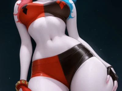 Harley Quinn and symbiotic tentacles Sex by Penguih AI Art