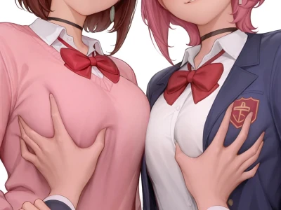 Momo Ayase and Aira Shiratori + Vamola Sex by Penguih AI Art