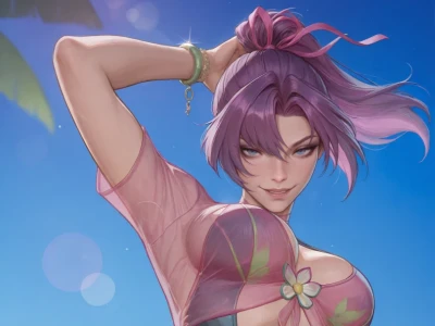 Psylocke and Luna Snow swimsuit Sex by Penguih AI Art