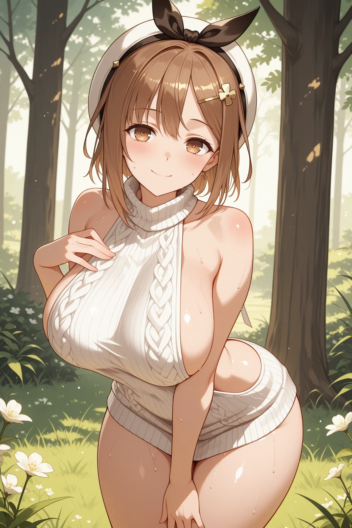 Reisalin Stout - Virgin Killer Sweater || Atelier Ryza Hentai by Vlen - Uncensored - Hentai Image 9