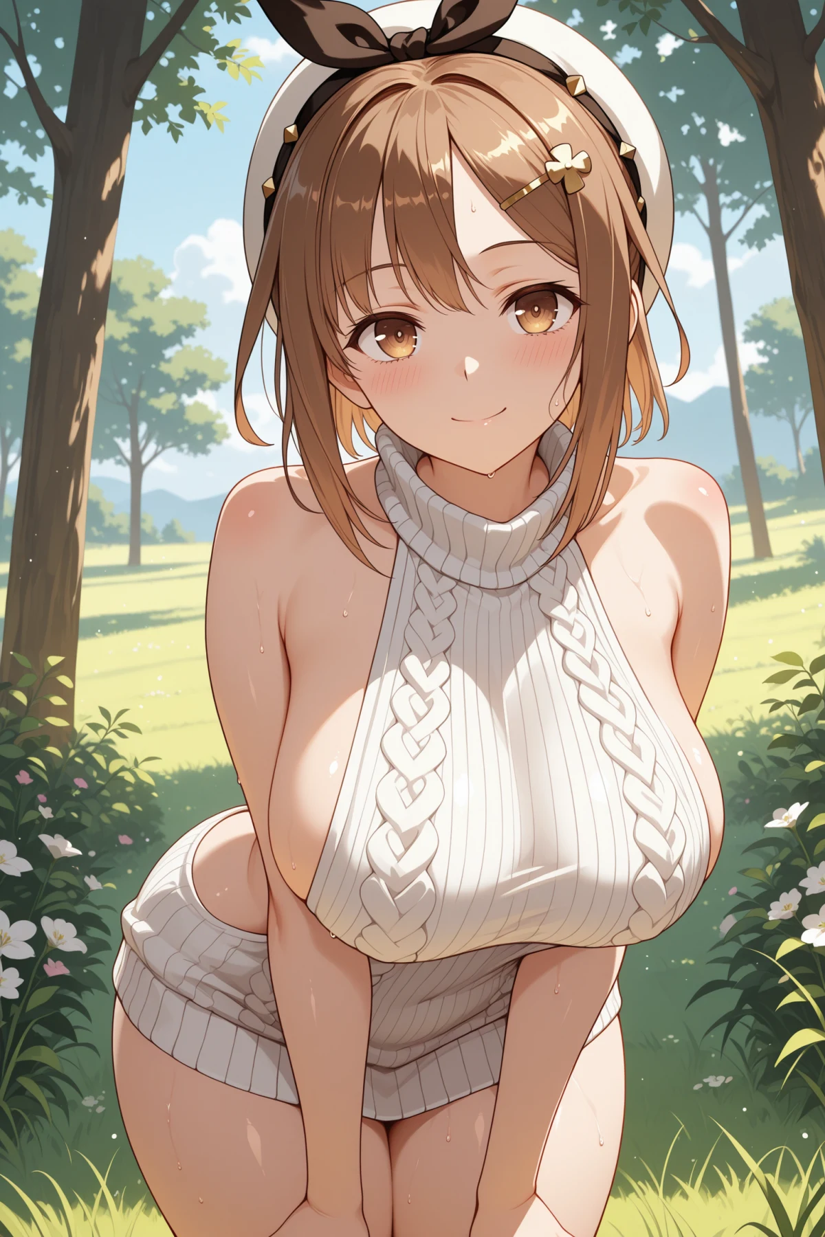 Reisalin Stout - Virgin Killer Sweater || Atelier Ryza Hentai by Vlen - Uncensored - Hentai Image 10