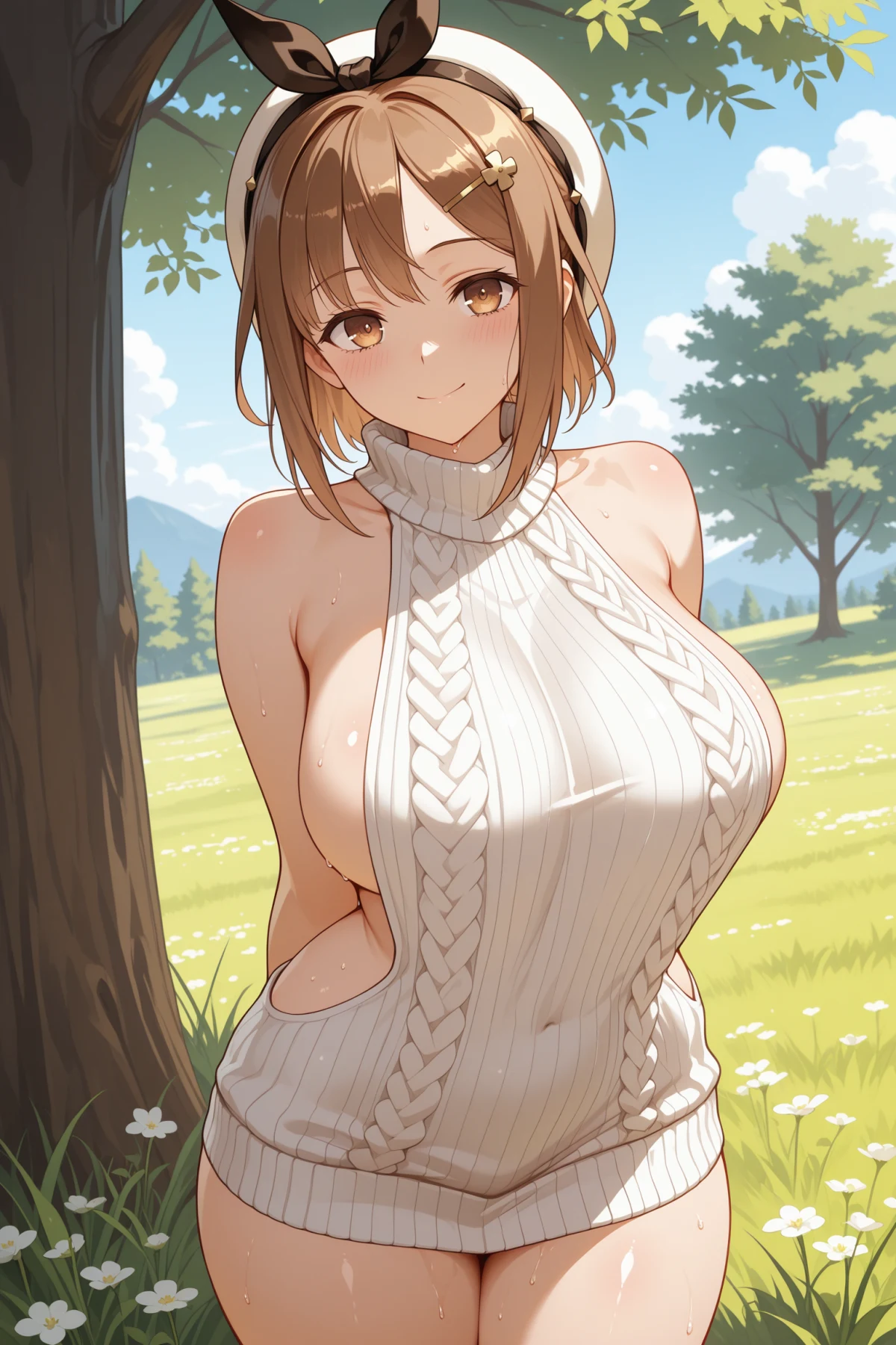 Reisalin Stout - Virgin Killer Sweater || Atelier Ryza Hentai by Vlen - Uncensored - Hentai Image 11