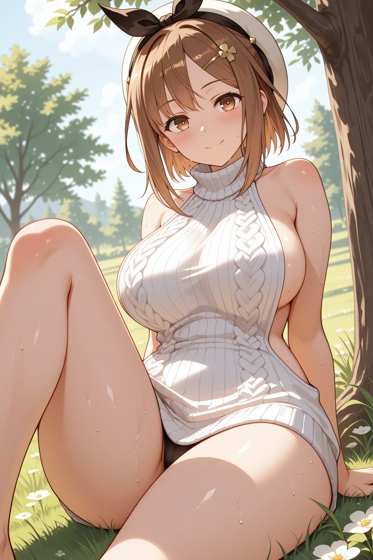 Reisalin Stout - Virgin Killer Sweater || Atelier Ryza Hentai by Vlen - Uncensored - Hentai Image 18