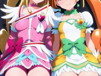 Cure Heart and Cure Rosetta - DokiDoki Precure