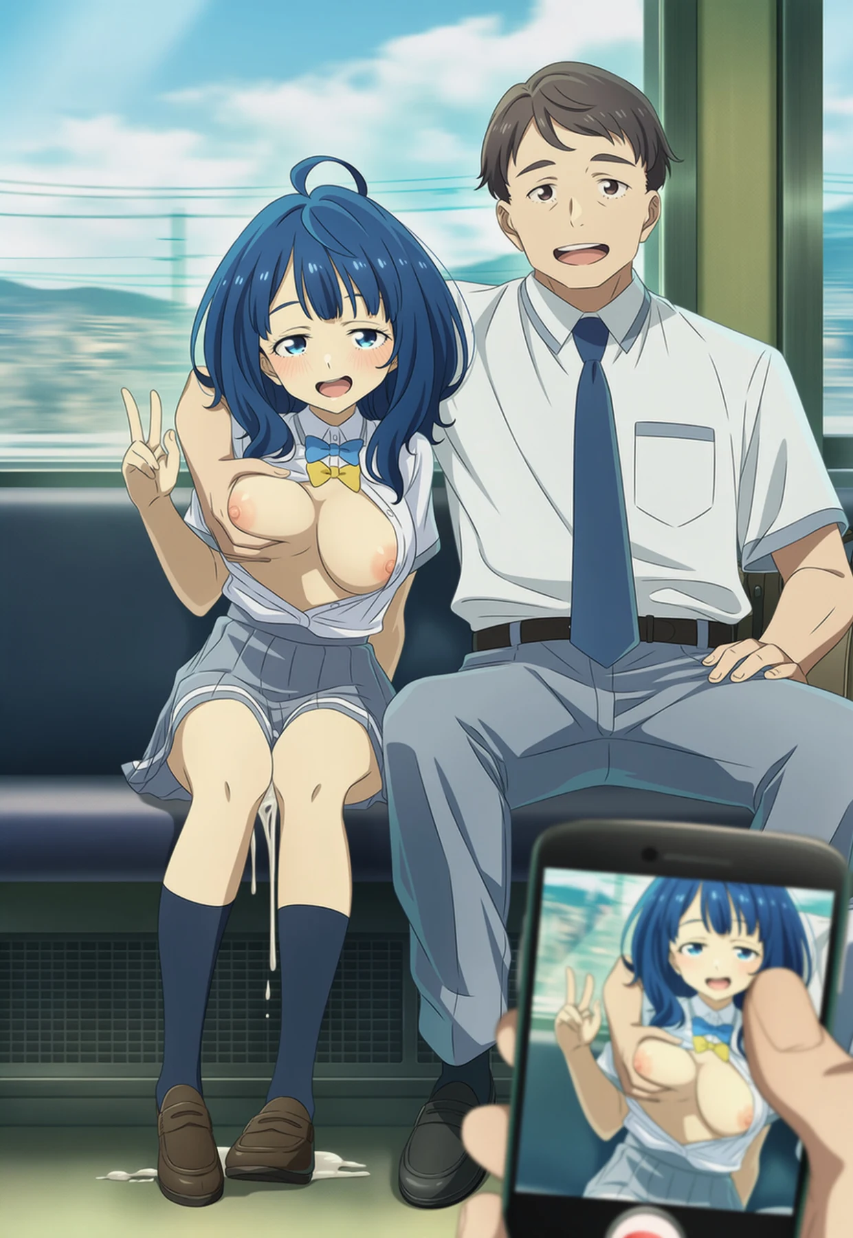 Yanami Anna on train Hentai by ryujin - Uncensored - Hentai Image 60