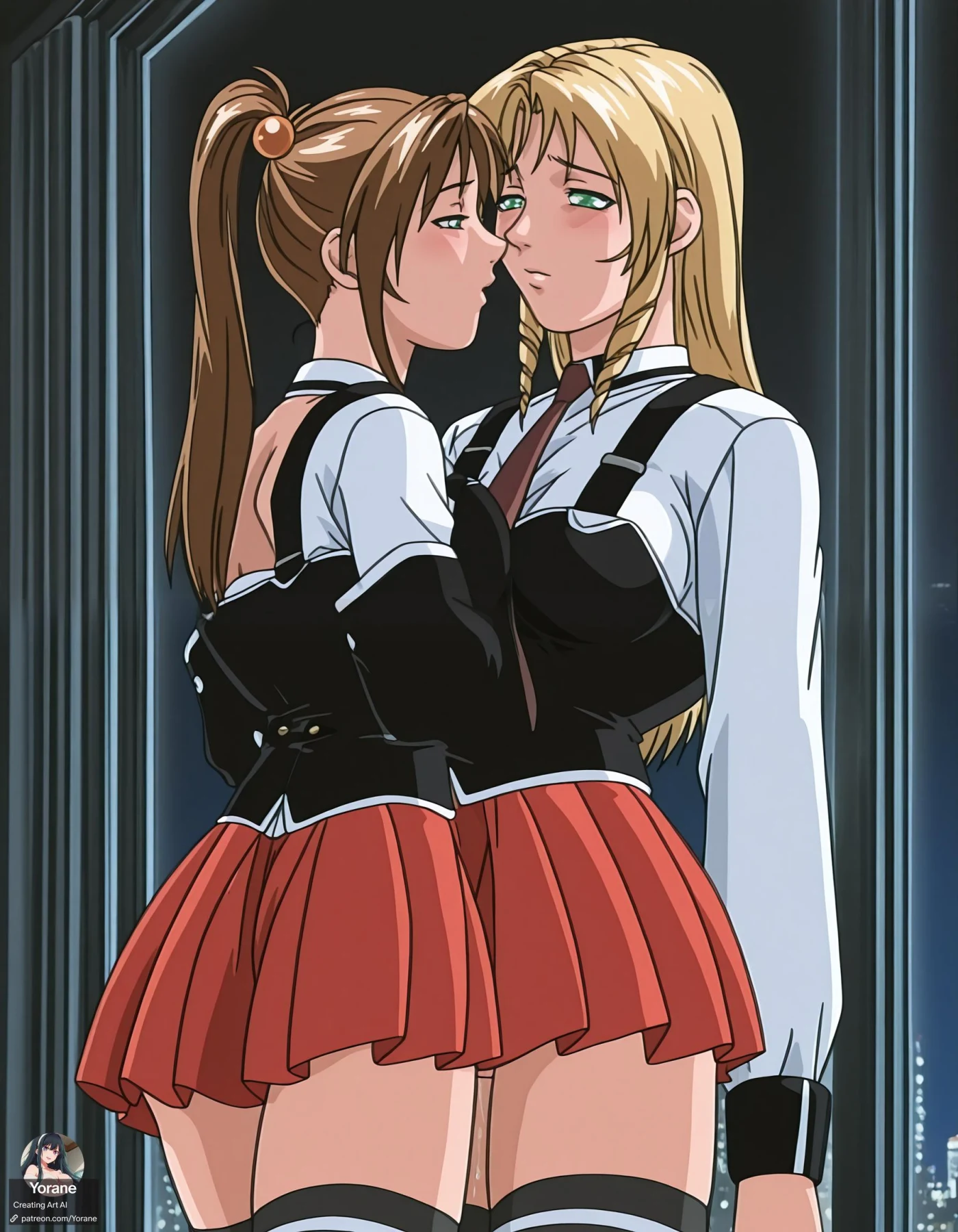 Imari Kurumi × Rika Shiraki | Bible Black 伊万里 胡桃 × 白木 理香 | バイブルブラック👑 Hentai by Yorane - Uncensored - Image 1
