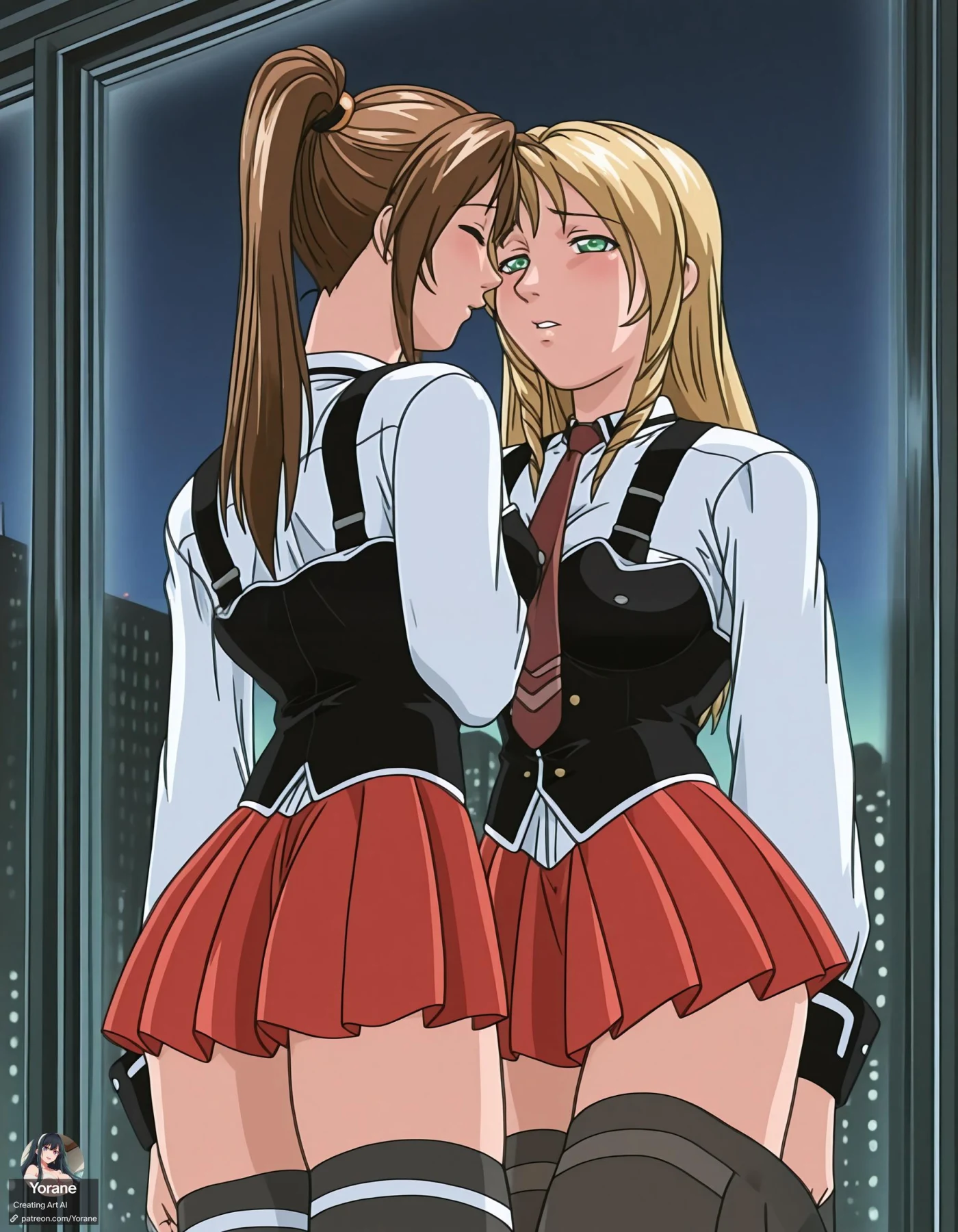 Imari Kurumi × Rika Shiraki | Bible Black 伊万里 胡桃 × 白木 理香 | バイブルブラック👑 Hentai by Yorane - Uncensored - Image 2