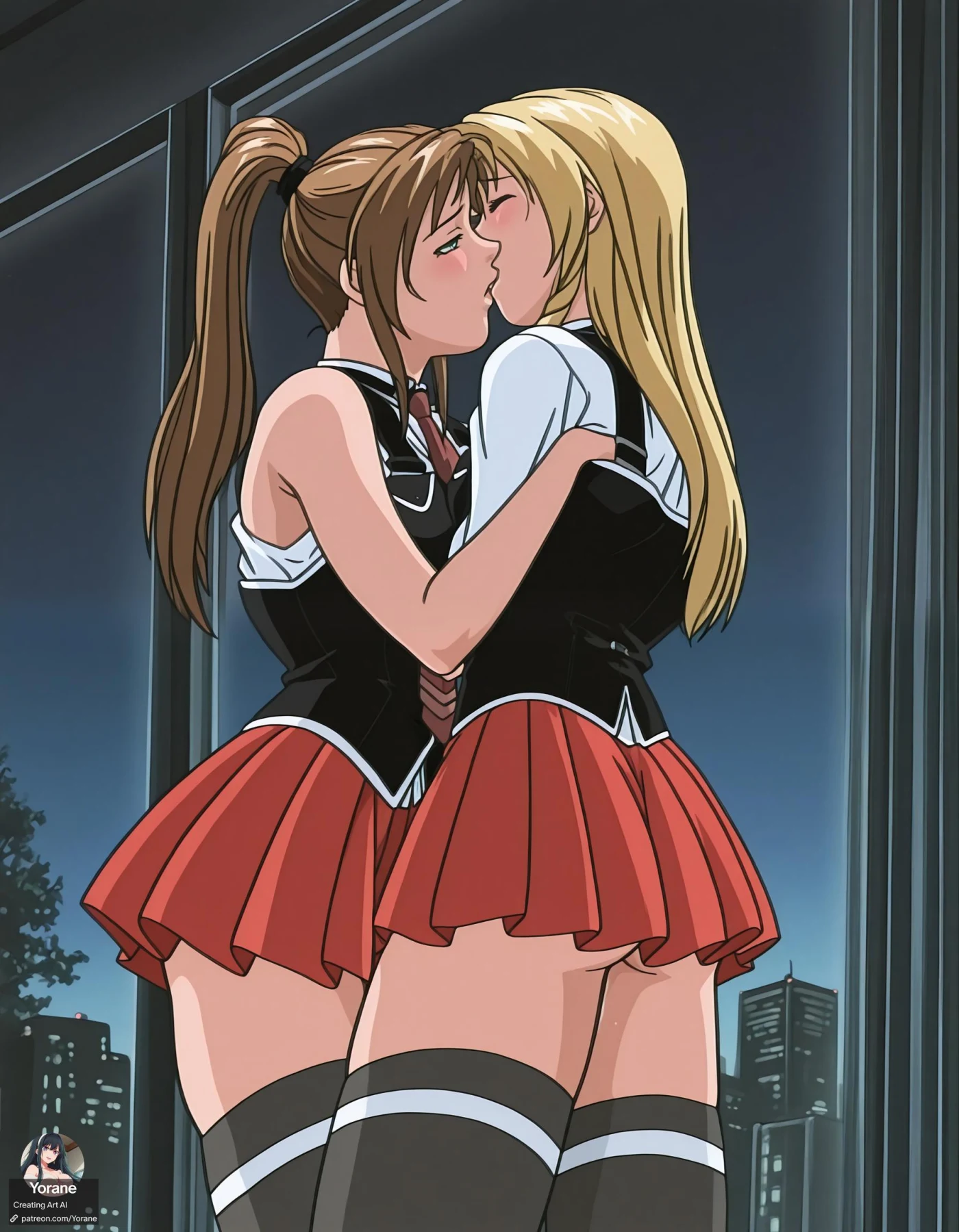 Imari Kurumi × Rika Shiraki | Bible Black 伊万里 胡桃 × 白木 理香 | バイブルブラック👑 Hentai by Yorane - Uncensored - Image 3