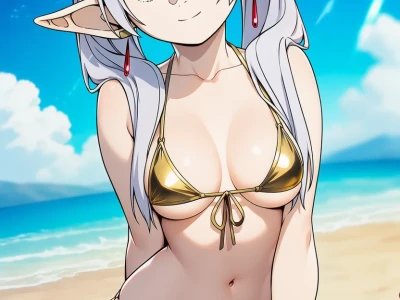 Uncensored Hentai - Frieren on the beach – 28 Images