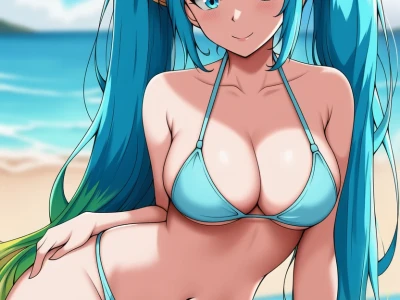 Sona on the beach – 33 Images - Vi Hentai
