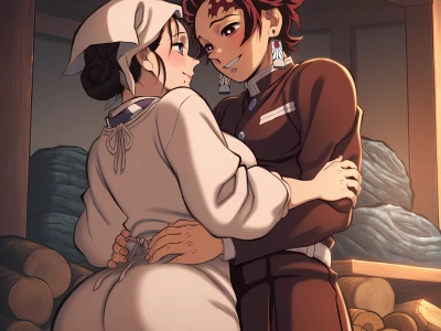 Kamado Kie x Tanjirou #2 Hentai by Viol - Uncensored