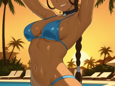 Uncensored Hentai - 💦 Katara – Poolside Serenity – Exclusive Preview 🌊 – 20 Images