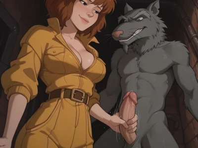 April ONeil and Splinter - Teenage Mutant Ninja Turtles
