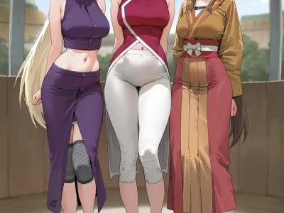 Sakura Haruno and Ino Yamanaka and Hanabi Hyuga and Naruto Uzumaki - Naruto
