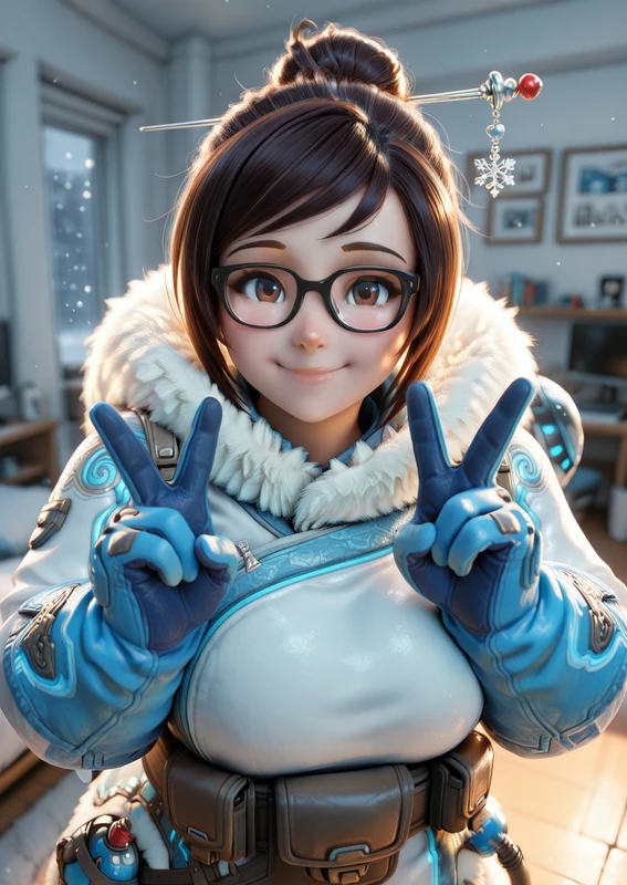 Uncensored Hentai - Mei [Naked] - Overwatch 162P
