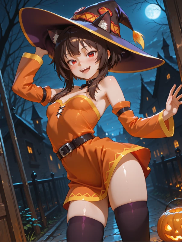 Megumin - Konosuba (Halloween) - Kemonomimi Hentai