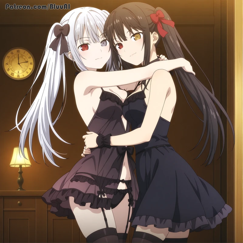 Tokisaki Kurumi X White Queen | Date a Live - White Queen Hentai