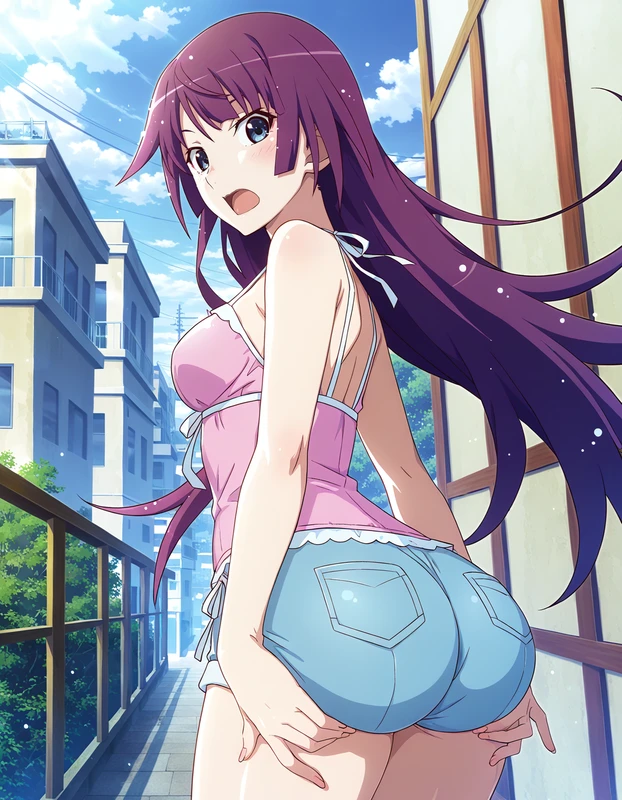 [Premium 60p] Hitagi Senjougahara - 戦場ヶ原 ひたぎ # Bakemonogatari - 化物語 - Hitagi Hentai