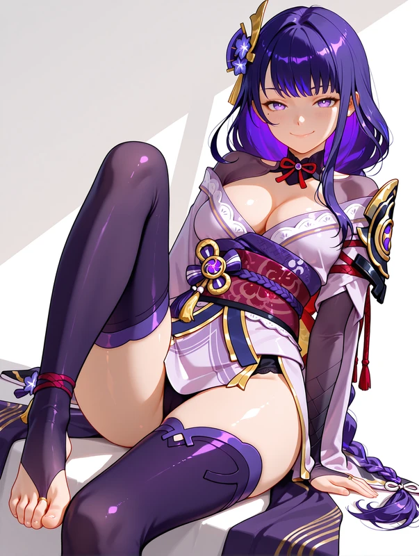Raiden Shogun - Genshin Impact - Purple Hair Hentai