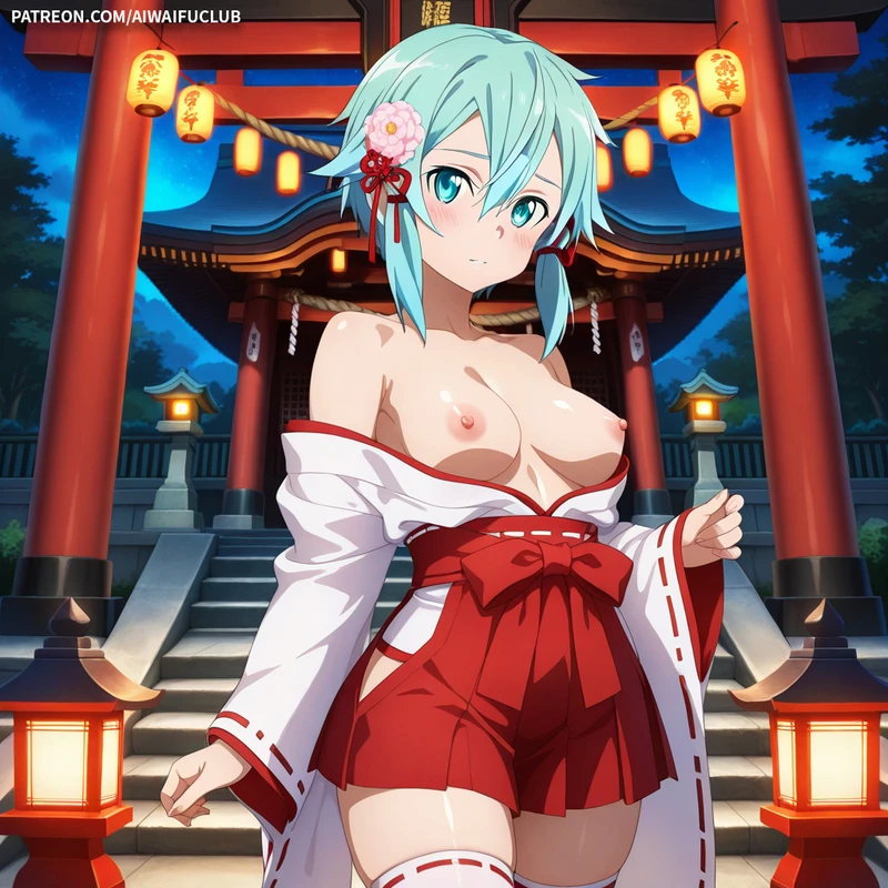 (VIP Exclusive) Sinon 詩音 Miko outfit - 9 Hentai
