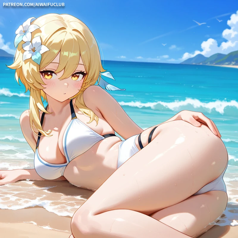(VIP Exclusive) Lumine 熒 white bikini - 8 Hentai