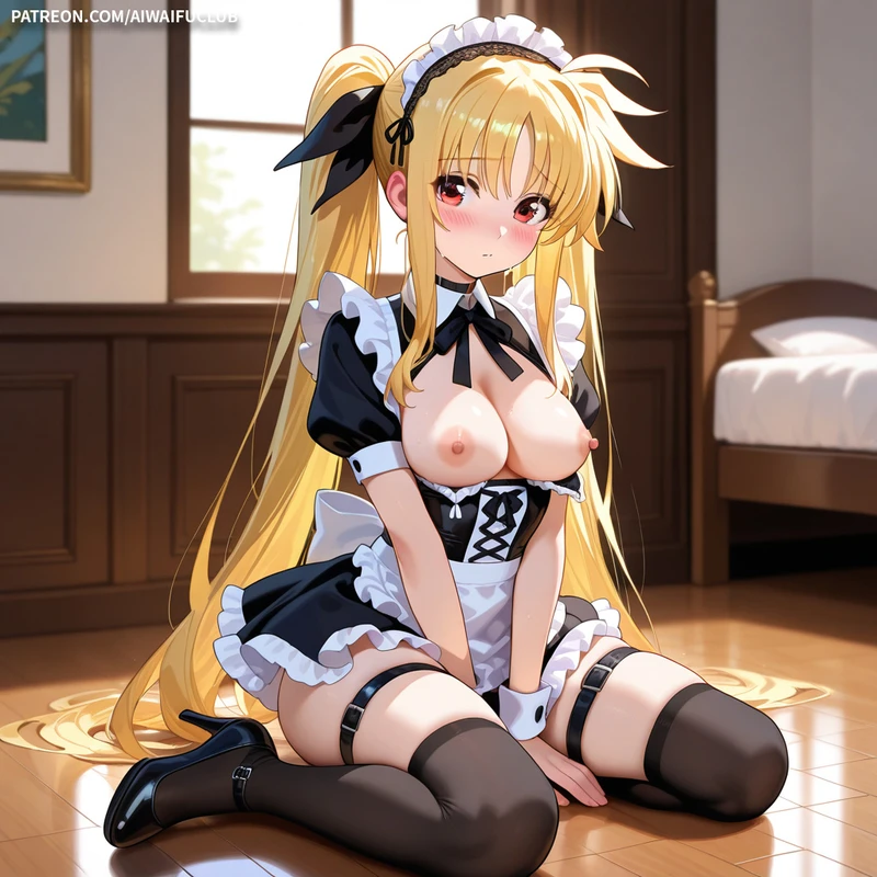 (VIP Exclusive)Fate Testarossa 菲特·泰斯特羅莎·哈拉溫 Maid - 7 Hentai